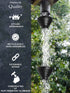 Aluminum Siam Rain Chain Replacement Downspout for Gutters, 8-1/2 Feet Length, Matte Black